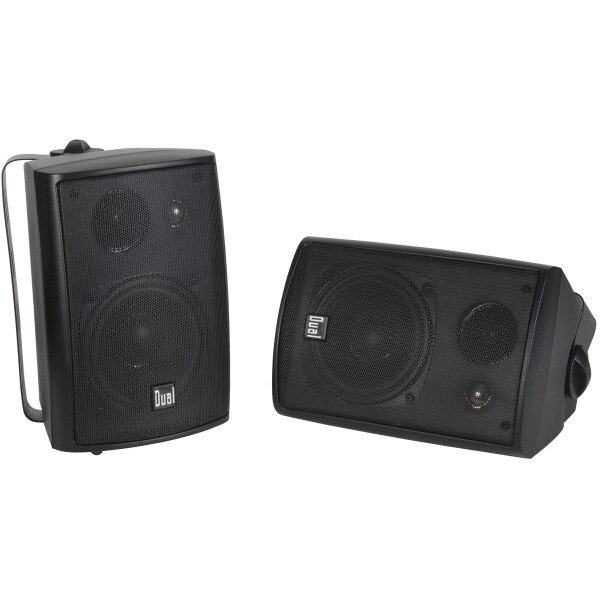 Dual LU43PB 4" 3Way Indoor/Outdoor Speaker Pair Black